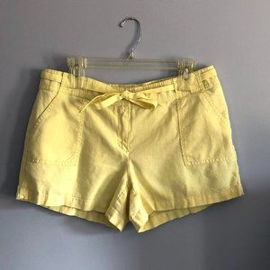 NY&Co Yellow Linen Shorts